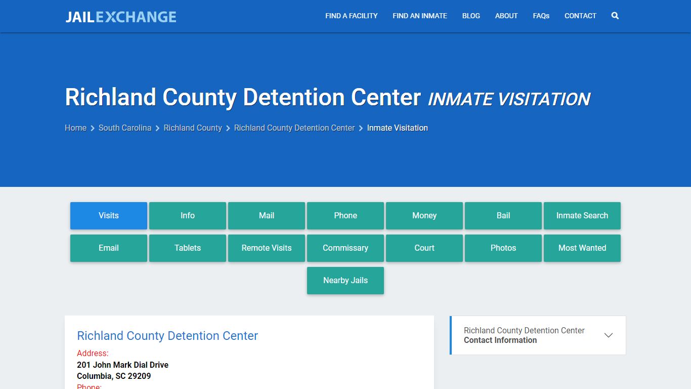 Inmate Visitation - Richland County Detention Center, SC - Jail Exchange